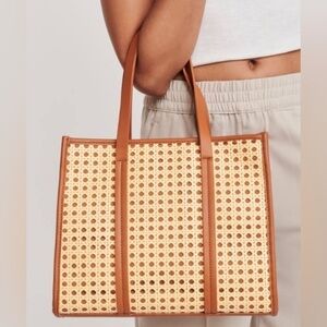 Moda Luxe Tan and Cream Women's Tote/ Shoulder Handbag